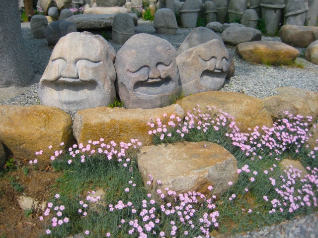 fun-loving rock sculptures
