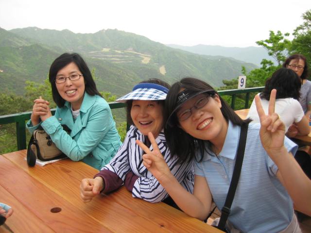 some of my Korean co-teachers at the cable car restaurant