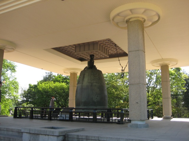a huge bell at Gyeonju National Museum